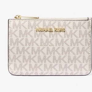 Michael Kors Cream and Gold Logo Pouch